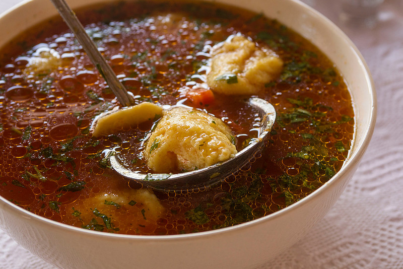 A bowl of soup in Romania